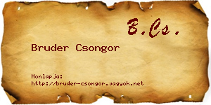 Bruder Csongor névjegykártya