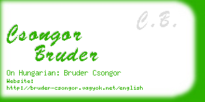 csongor bruder business card